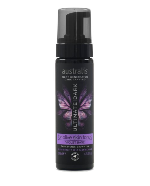 Australis Ultimate Dark Tanning Foam Violet Base 200ml For naturally olive skin tones - LookincredibleAustralis9312658490241