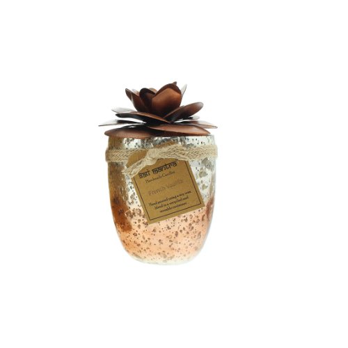 Bali Mantra Camellia Glass Copper French Vanilla Candle 500g - LookincredibleLookincredible5056131803695