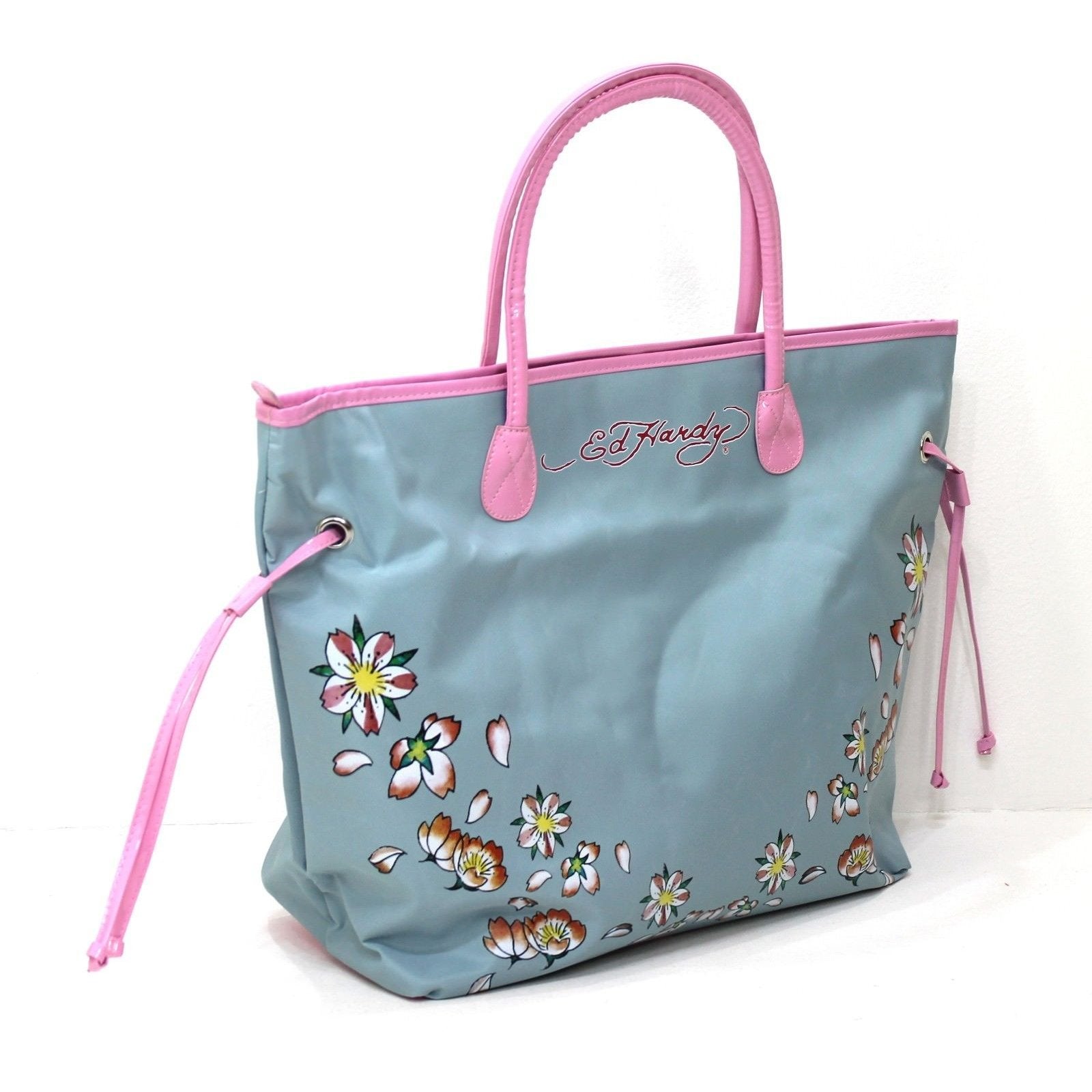 Ed Hardy Women's Pale Blue Shopper/Handbag/ Tote Bag - LookincredibleEd Hardy094922190475