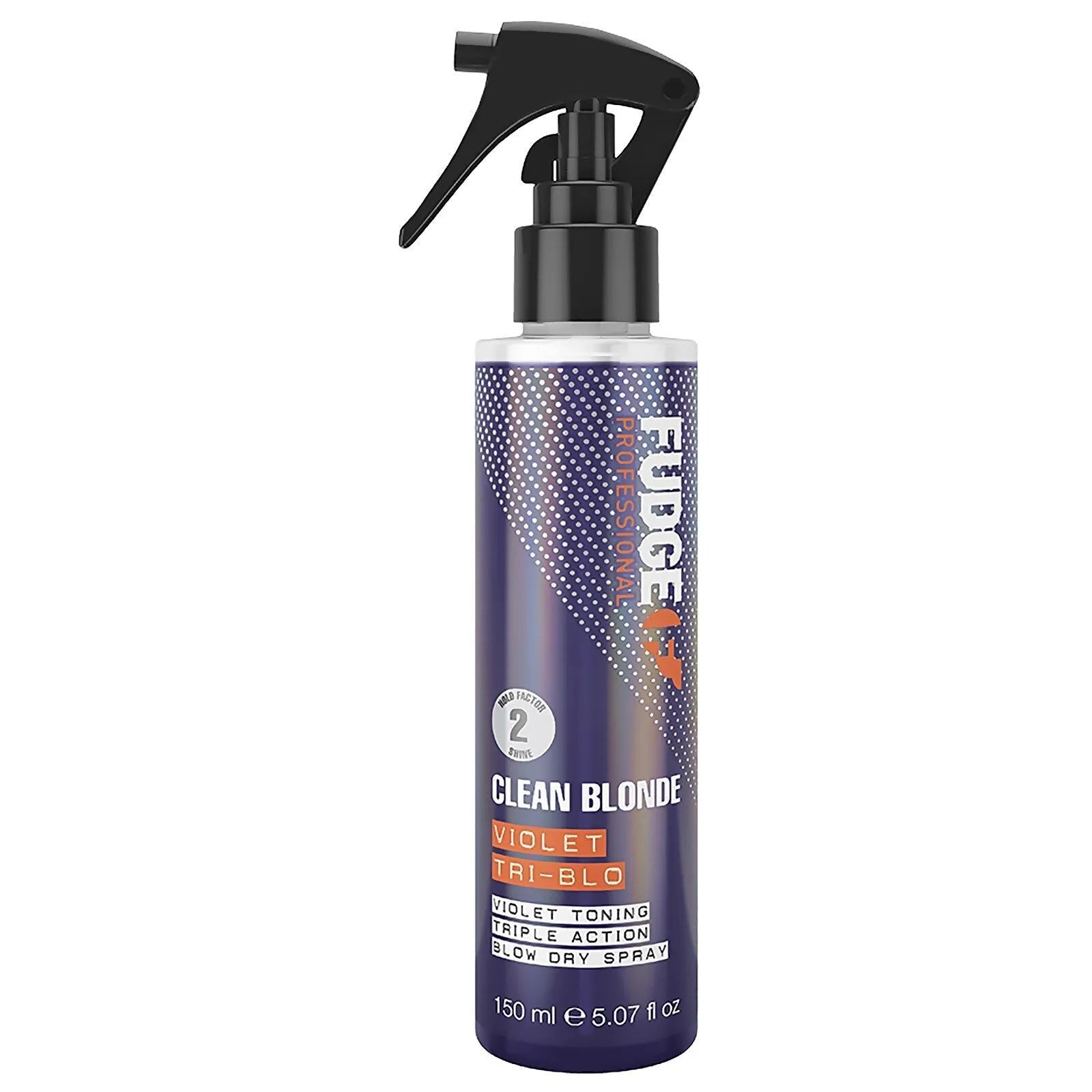 Fudge Violet Tri-Blo, Heat Protecting Purple Toning Blow Dry Spray 150ml - Lookincrediblefudge5060420337891