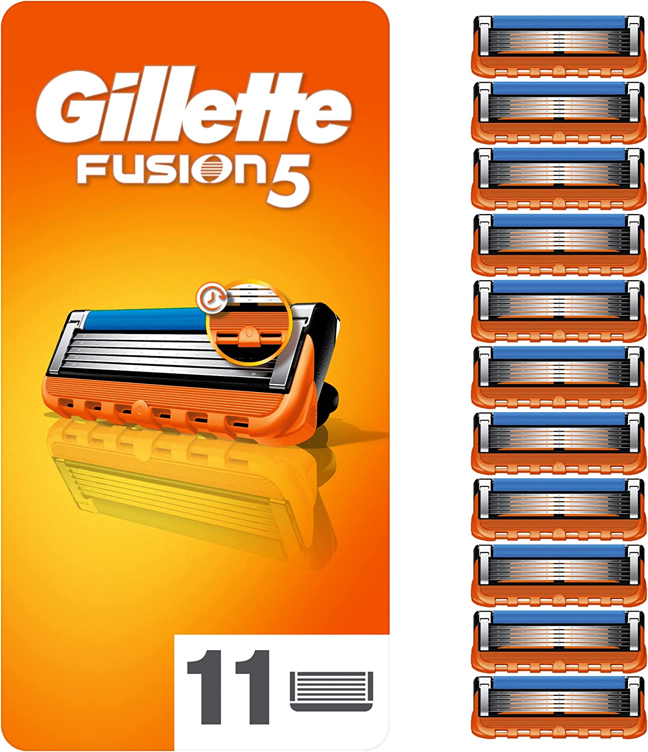 Gillette Fusion5 Razor Refills for Men 11 Razor Blade Refills - LookincredibleGillette8006540903582