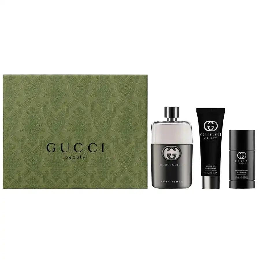 Gucci Guilty Pour Homme Set 90ml EDT + 50ml Shower Gel + 75ml Deodorant Stick - LookincredibleGucci3616303465063