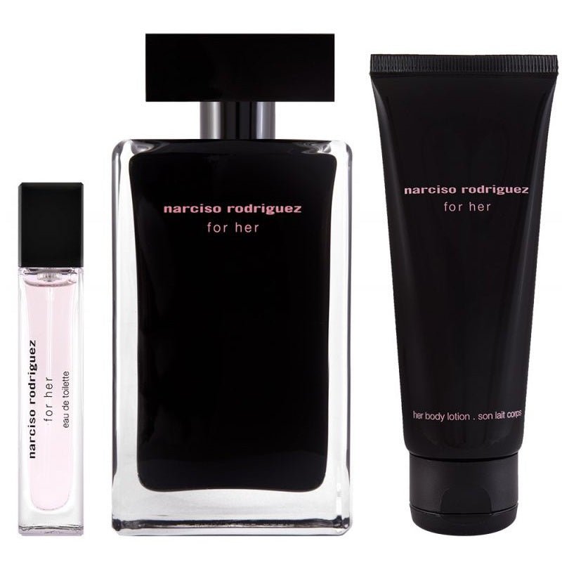 Narciso Rodriguez For Her Gift Set 100ml EDT + 10ml EDT + 50ml Body Lotion - LookincredibleNarciso Rodriguez3423222092443