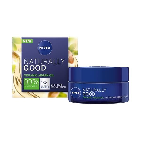 Nivea Naturally Good Regenerating Night Cream 50ml - LookincredibleNivea4005900701077