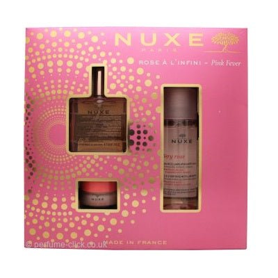 Nuxe Rose A Linfini Gift Set Body Oil 50ml + Micellar Cleanser 100ml + Lip Balm 15g - LookincredibleNuxe3264680032745