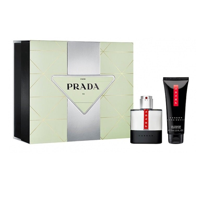 Prada Luna Rossa Carbon Gift Set 50ml EDT + 75ml Shower Gel - LookincrediblePrada3614274109450