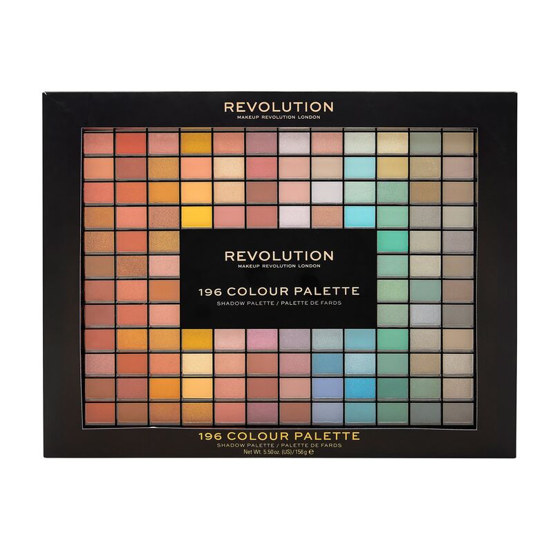 Revolution 196 Colour Eyeshadow Palette 156g - LookincredibleRevolution5057566142199