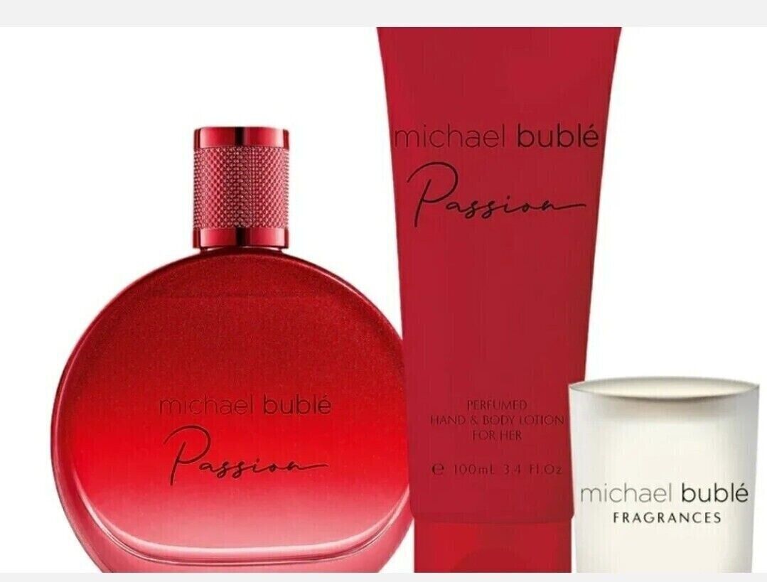 Michael Buble Passion 100ml EDP + 100ml Body Lotion + Scented Candle