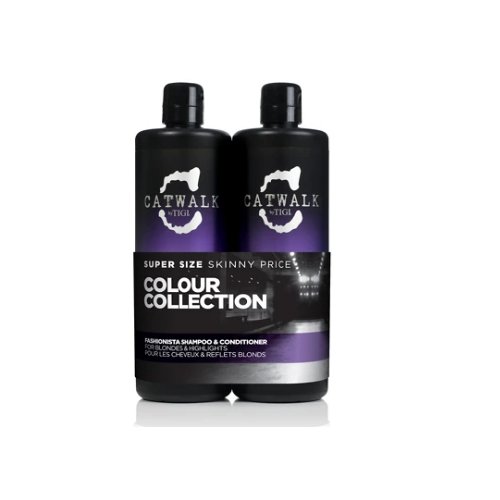 Tigi Catwalk Fashionista Purple Shampoo and Conditioner for Blonde Hair 2x750ml - LookincredibleTigi615908950793