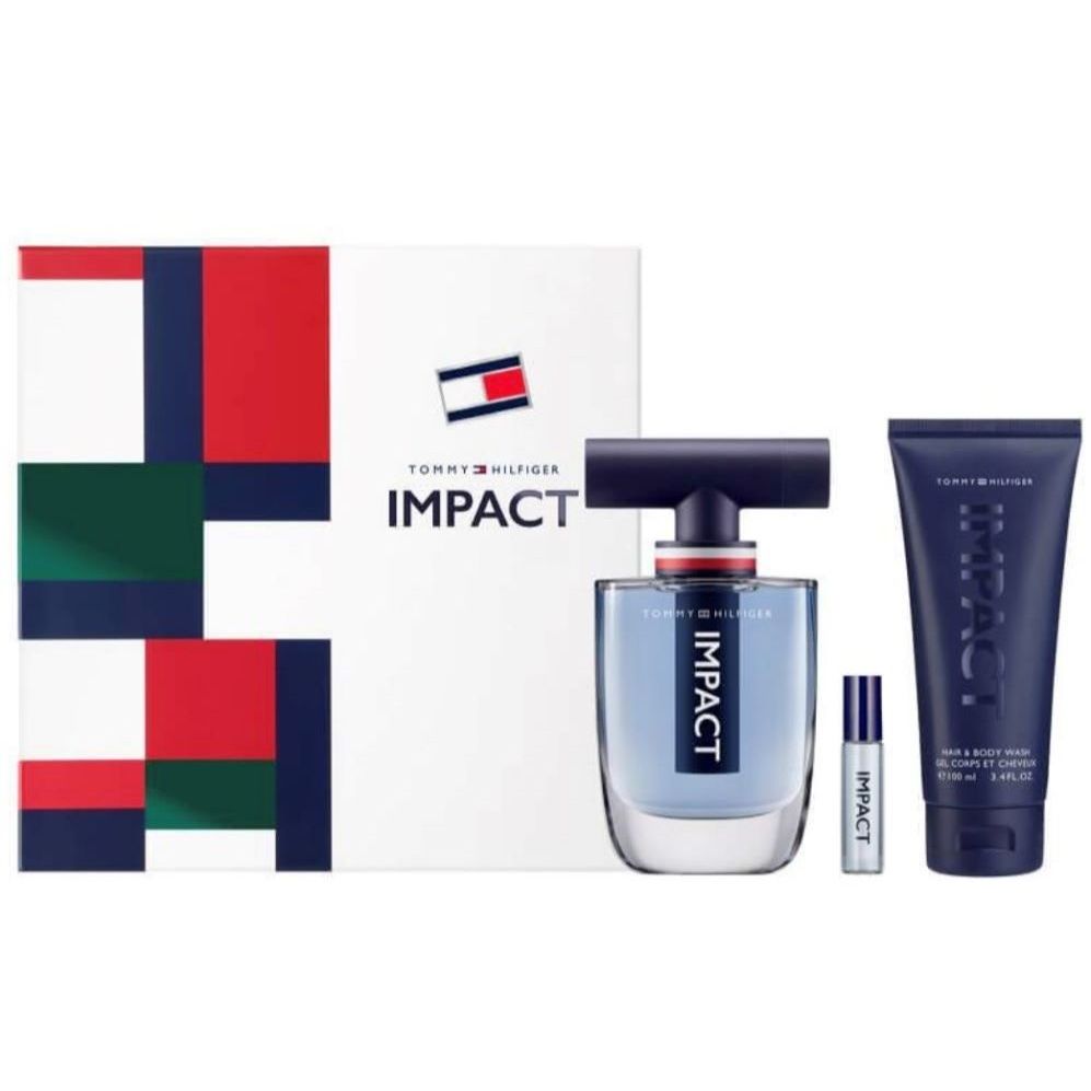 Tommy Hilfiger Impact Gift Set EDT spray 100ml+ Bodywash 100ml+ Travel Spray 4ml - LookincredibleTommy Hilfiger7640496670603