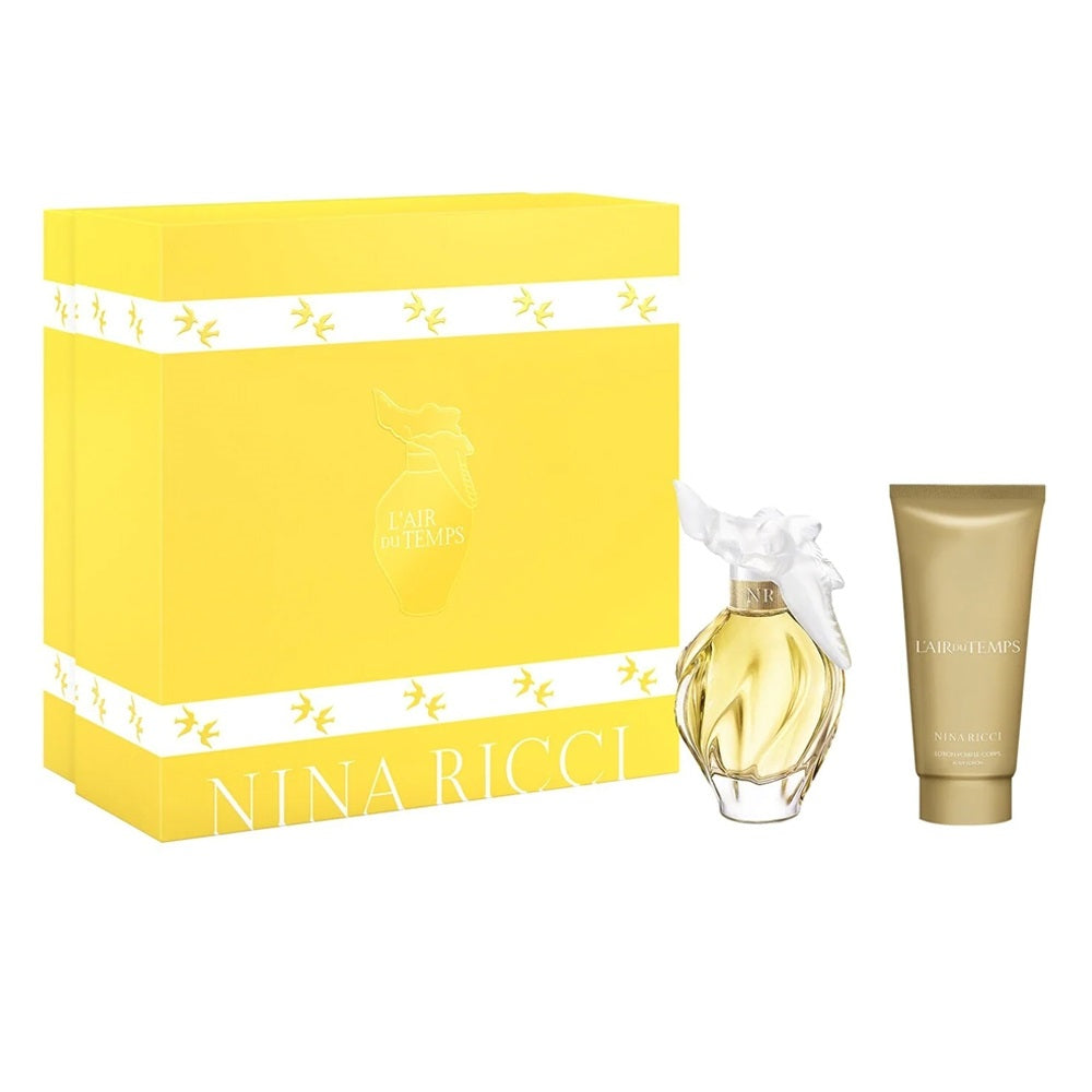 Nina Ricci L'air Du Temps Gift Set 50ml EDT + 75ml Body Milk - Feel Gorgeous