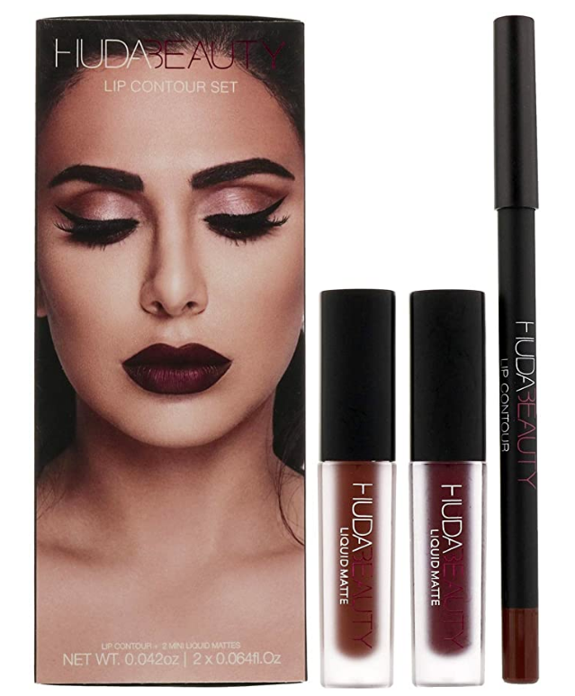 Huda Beauty Lip Contour Vixen & Famous Cosmetic Set Gift Set