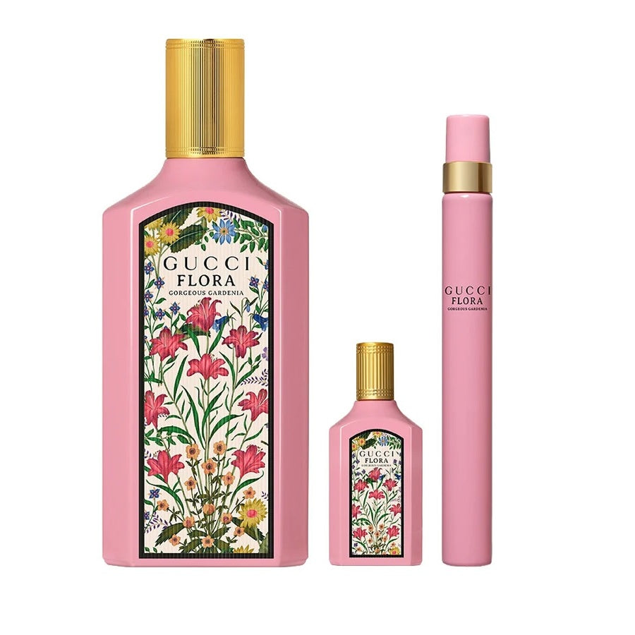 Gucci Flora Gorgeous Gardenia Gift Set 100ml EDP + 10ml EDP +  5ml EDP