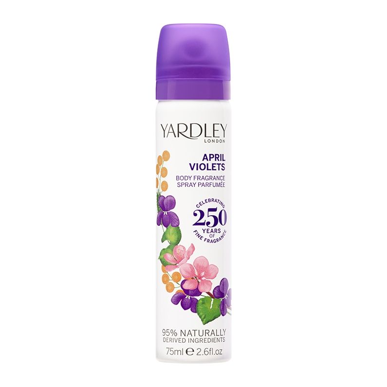 Yardley April Violets Body Spray 75ml - Feel Gorgeous