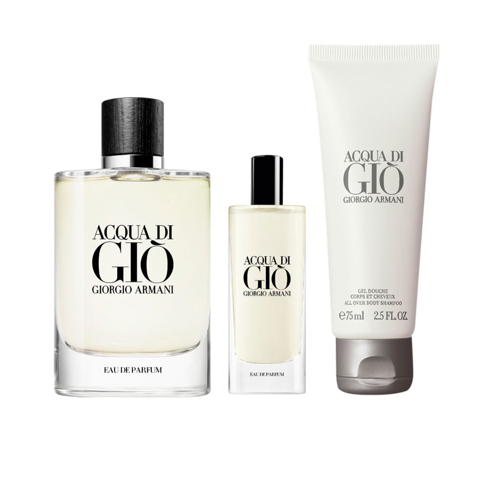 Giorgio Armani Acqua Di Gio Pour Homme Gift Set 125ml EDP + 15ml EDP + 75ml Body Shampoo