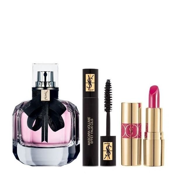 Yves Saint Laurent Mon Paris Gift Set 50ml EDP + 2ml Mascara + 1.3g Lipstick No.49 - Feel Gorgeous